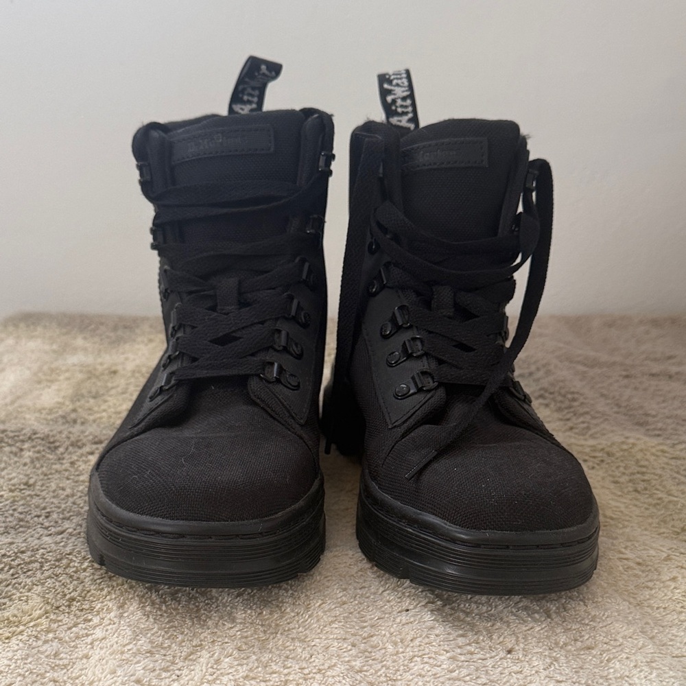 Dr. Martens Black Textured Boots